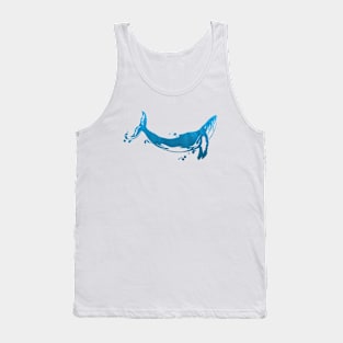 Humpback Whale In Shades Of Blue Tank Top